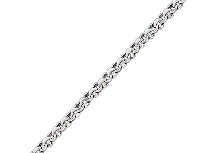 Rhodium Plated 2.50 mm Belcher Chain